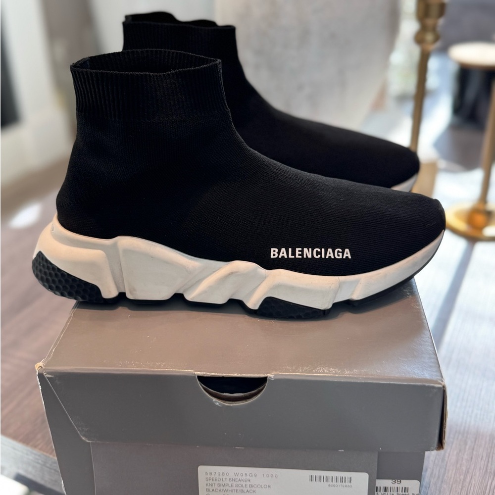Balenciaga Black Speed Trainer Sneakers